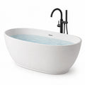 Freistehende Badewanne 170 cm Weiß Acryl oval modern