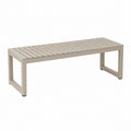 Gartenbank 160 x 40 x 45 cm aus Aluminium Beige mit Lattenfläche